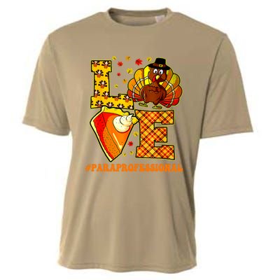 Funny Cute Thanksgiving Love Paraprofessional Teacher Turkey Autumn Cooling Performance Crew T-Shirt