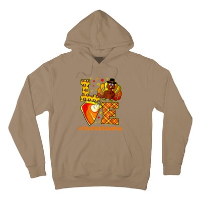 Funny Cute Thanksgiving Love Paraprofessional Teacher Turkey Autumn Hoodie