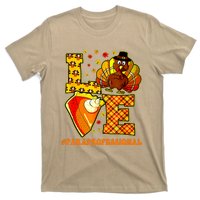 Funny Cute Thanksgiving Love Paraprofessional Teacher Turkey Autumn T-Shirt