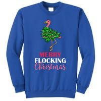 Flamingo Christmas Tree Merry Flocking Christmas Funny Pun Gift Sweatshirt