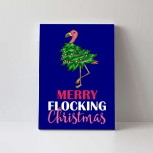 Flamingo Christmas Tree Merry Flocking Christmas Funny Pun Gift Canvas