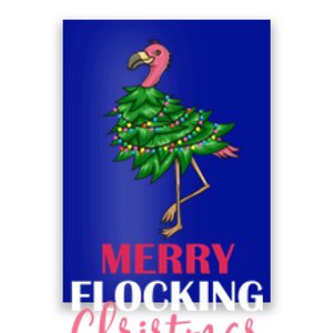 Flamingo Christmas Tree Merry Flocking Christmas Funny Pun Gift Poster