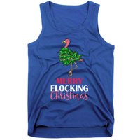 Flamingo Christmas Tree Merry Flocking Christmas Funny Pun Gift Tank Top