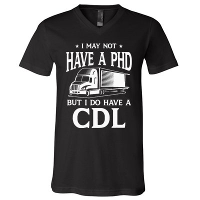 Funny CDL Trucker V-Neck T-Shirt