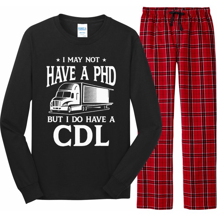 Funny CDL Trucker Long Sleeve Pajama Set