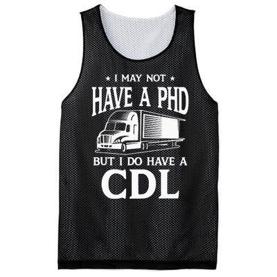 Funny CDL Trucker Mesh Reversible Basketball Jersey Tank