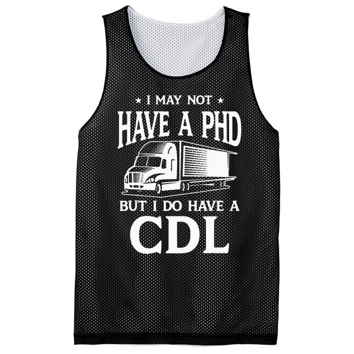 Funny CDL Trucker Mesh Reversible Basketball Jersey Tank