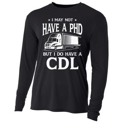 Funny CDL Trucker Cooling Performance Long Sleeve Crew