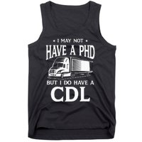 Funny CDL Trucker Tank Top