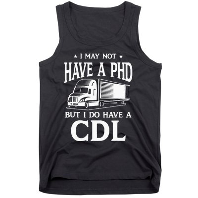 Funny CDL Trucker Tank Top