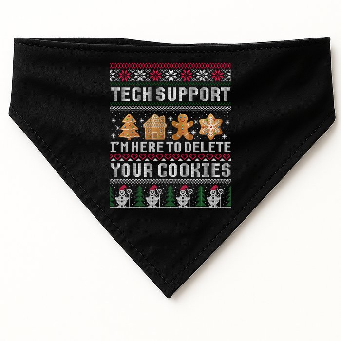 Funny Christmas Tech Support Computer Programmer Xmas USA-Made Doggie Bandana