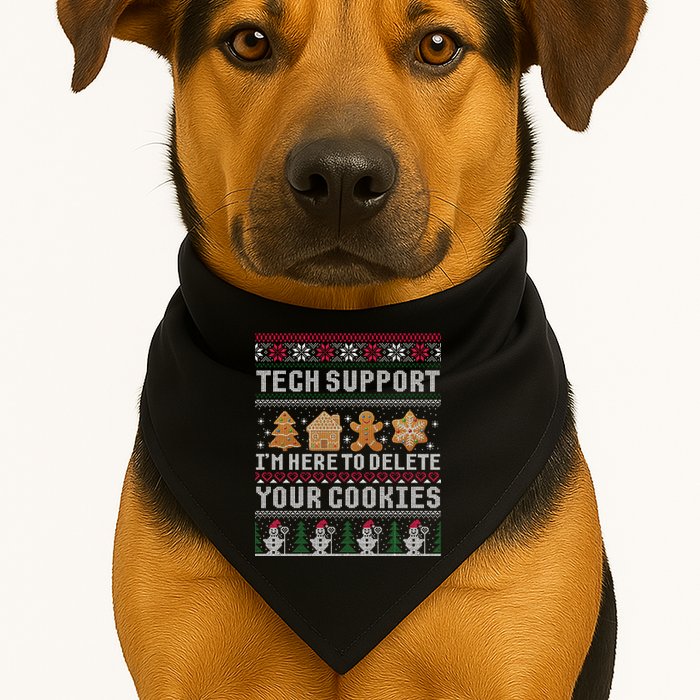 Funny Christmas Tech Support Computer Programmer Xmas USA-Made Doggie Bandana