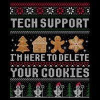 Funny Christmas Tech Support Computer Programmer Xmas Long Sleeve Shirt