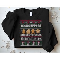 Funny Christmas Tech Support Computer Programmer Xmas Sweatshirt