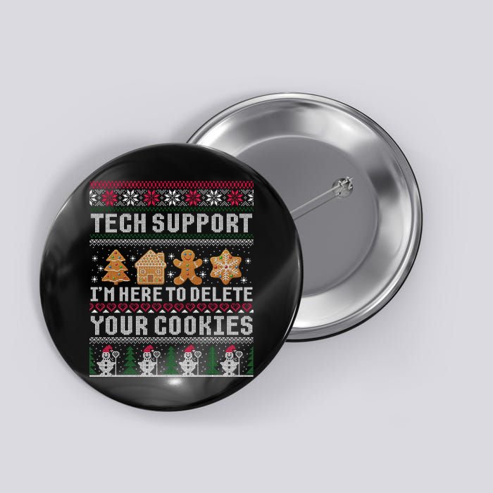 Funny Christmas Tech Support Computer Programmer Xmas Button