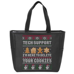 Funny Christmas Tech Support Computer Programmer Xmas Zip Tote Bag