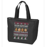 Funny Christmas Tech Support Computer Programmer Xmas Zip Tote Bag