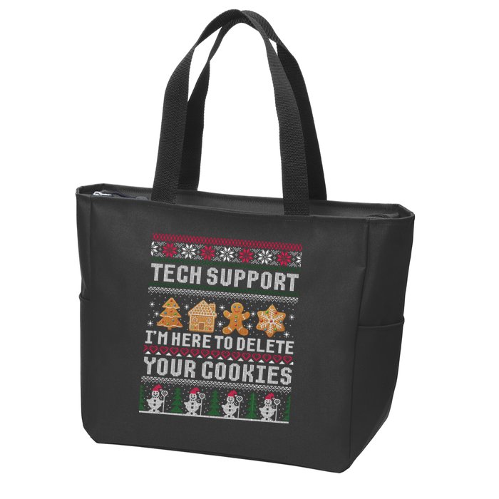Funny Christmas Tech Support Computer Programmer Xmas Zip Tote Bag