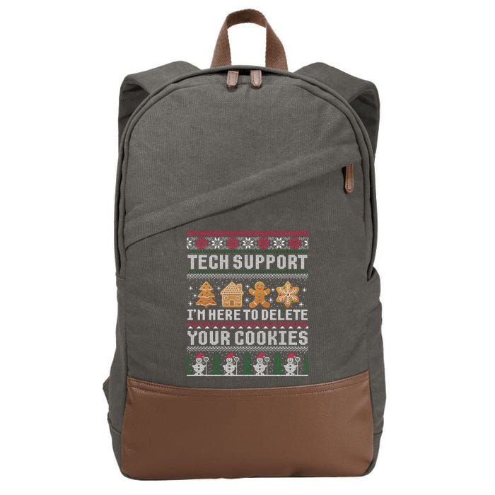 Funny Christmas Tech Support Computer Programmer Xmas Cotton Canvas Backpack