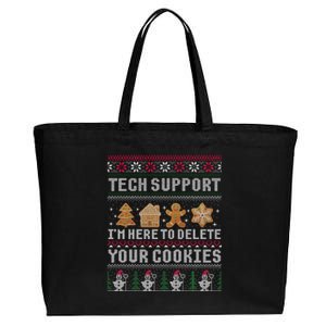 Funny Christmas Tech Support Computer Programmer Xmas Cotton Canvas Jumbo Tote