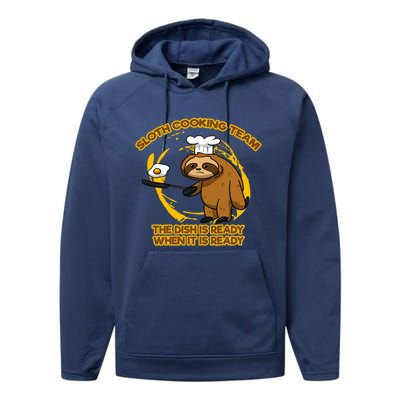 Family Cooking Team Head Gift Performance Fleece Hoodie