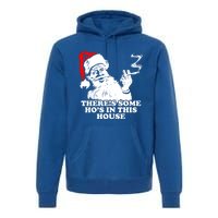 Funny Christmas Theres Some Hos In This House Vintage Cool Gift Premium Hoodie