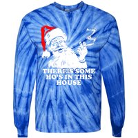 Funny Christmas Theres Some Hos In This House Vintage Cool Gift Tie-Dye Long Sleeve Shirt