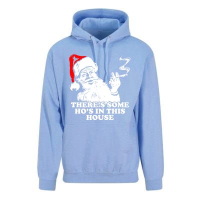 Funny Christmas Theres Some Hos In This House Vintage Cool Gift Unisex Surf Hoodie