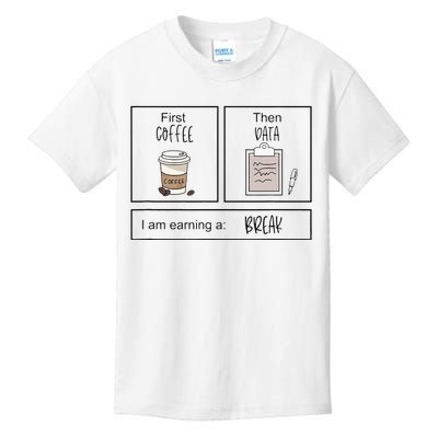 First Coffee Then IEP Teacher SPED Teacher Coffee Lover Gift Kids T-Shirt