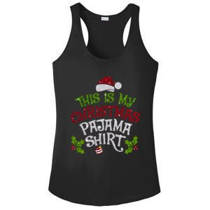 Funny Christmas This Is My Christmas Pajamas Cute Gift Ladies PosiCharge Competitor Racerback Tank