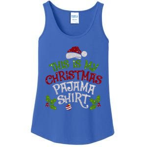 Funny Christmas This Is My Christmas Pajamas Cute Gift Ladies Essential Tank