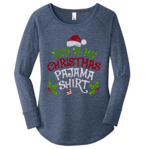 Funny Christmas This Is My Christmas Pajamas Cute Gift Women's Perfect Tri Tunic Long Sleeve Shirt