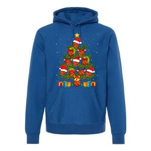 Funny Christmas Tree Basketball Xmas Light Sport Lover Gift Premium Hoodie