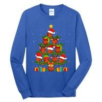 Funny Christmas Tree Basketball Xmas Light Sport Lover Gift Tall Long Sleeve T-Shirt