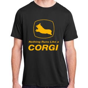 Funny Corgi T Nothing Runs Like A Corgi Adult ChromaSoft Performance T-Shirt