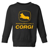 Funny Corgi T Nothing Runs Like A Corgi Toddler Sweatshirt