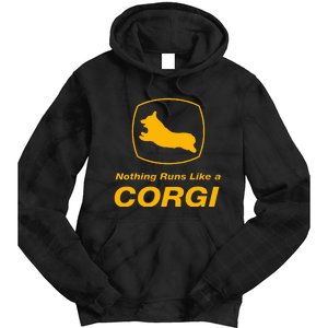 Funny Corgi T Nothing Runs Like A Corgi Tie Dye Hoodie