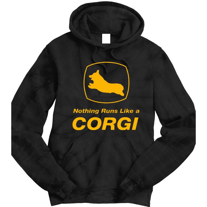 Funny Corgi T Nothing Runs Like A Corgi Tie Dye Hoodie