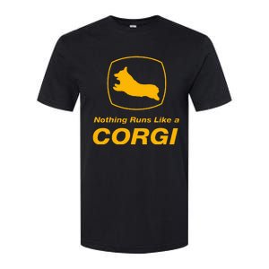 Funny Corgi T Nothing Runs Like A Corgi Softstyle CVC T-Shirt