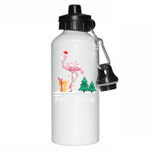 Flamingo Christmas Tree Santa Hat Xmas Light Merry Christmas Gift Aluminum Water Bottle