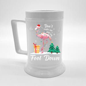 Flamingo Christmas Tree Santa Hat Xmas Light Merry Christmas Gift Beer Stein