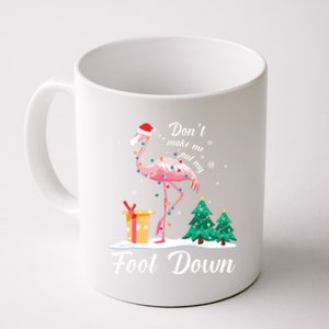 Flamingo Christmas Tree Santa Hat Xmas Light Merry Christmas Gift Coffee Mug