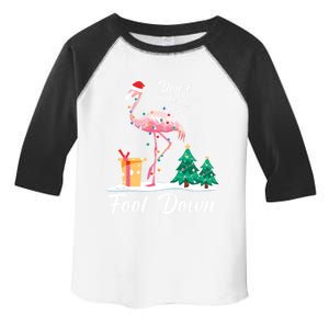 Flamingo Christmas Tree Santa Hat Xmas Light Merry Christmas Gift Toddler Fine Jersey T-Shirt