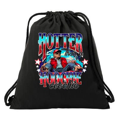 Funny Cute Trump Hotter Than A Hoochie Coochie Drawstring Bag