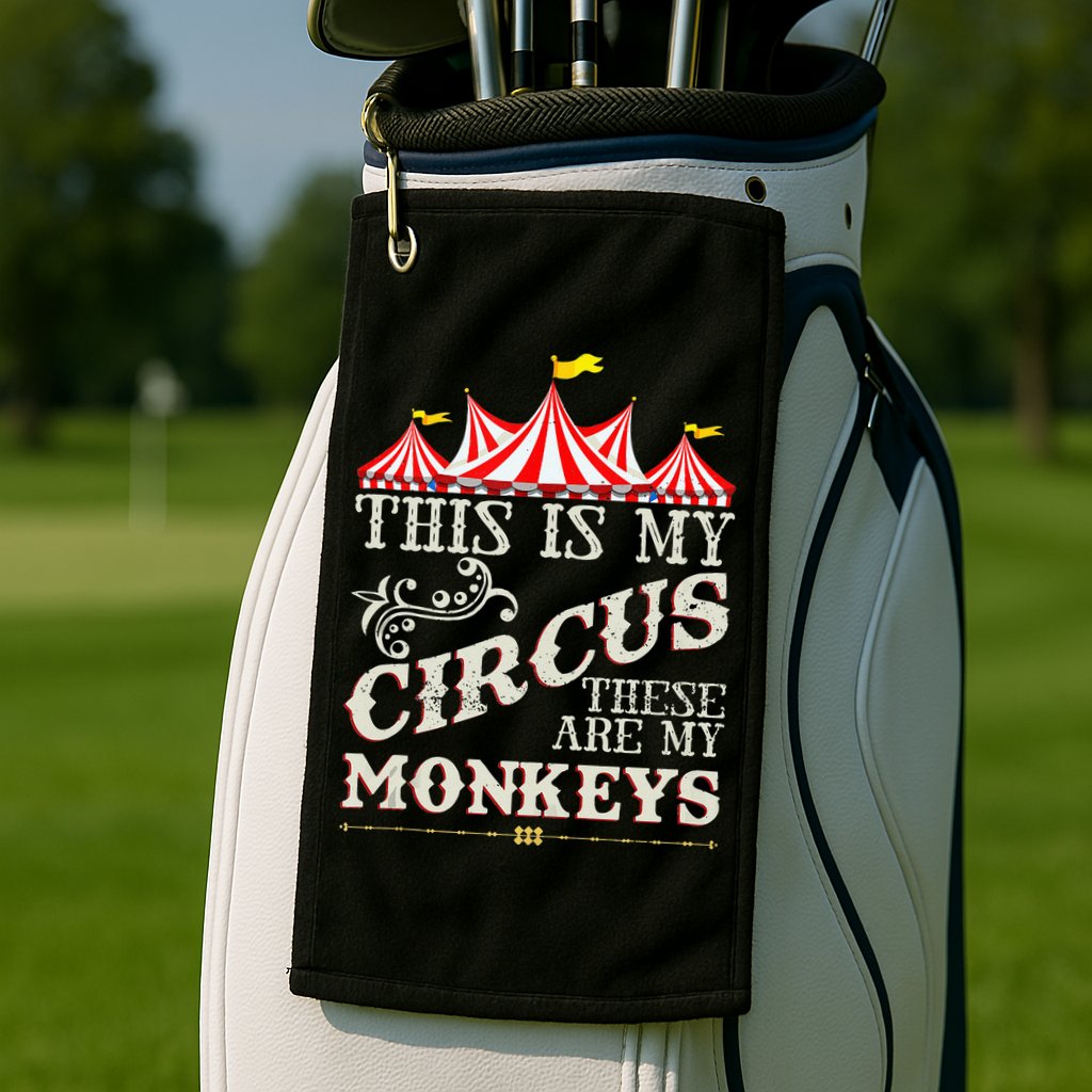 Funny Carnival This Is My Circus These Are My Monkeys Circus Golf Towel
