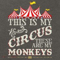 Funny Carnival This Is My Circus These Are My Monkeys Circus Cotton Canvas Backpack