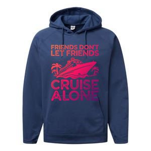 Friends Cruise Trip Summer Vacation Friends Travel Gift Performance Fleece Hoodie