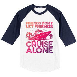 Friends Cruise Trip Summer Vacation Friends Travel Gift Baseball Sleeve Shirt