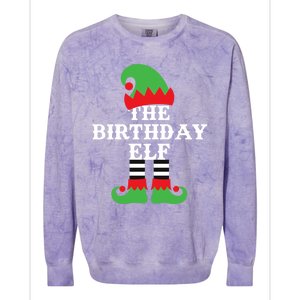 Funny Christmas The Birthday Elf December Born Gift Colorblast Crewneck Sweatshirt