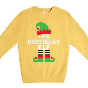 Funny Christmas The Birthday Elf December Born Gift Premium Crewneck Sweatshirt